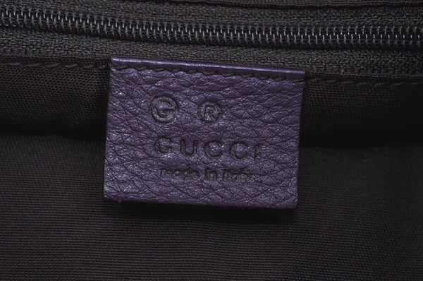 Authentic GUCCI Abbey Shoulder Hand Bag Leather 268636 Purple K4531