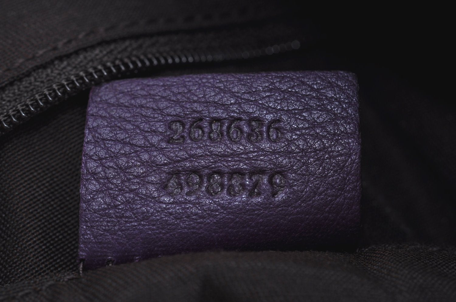 Authentic GUCCI Abbey Shoulder Hand Bag Leather 268636 Purple K4531