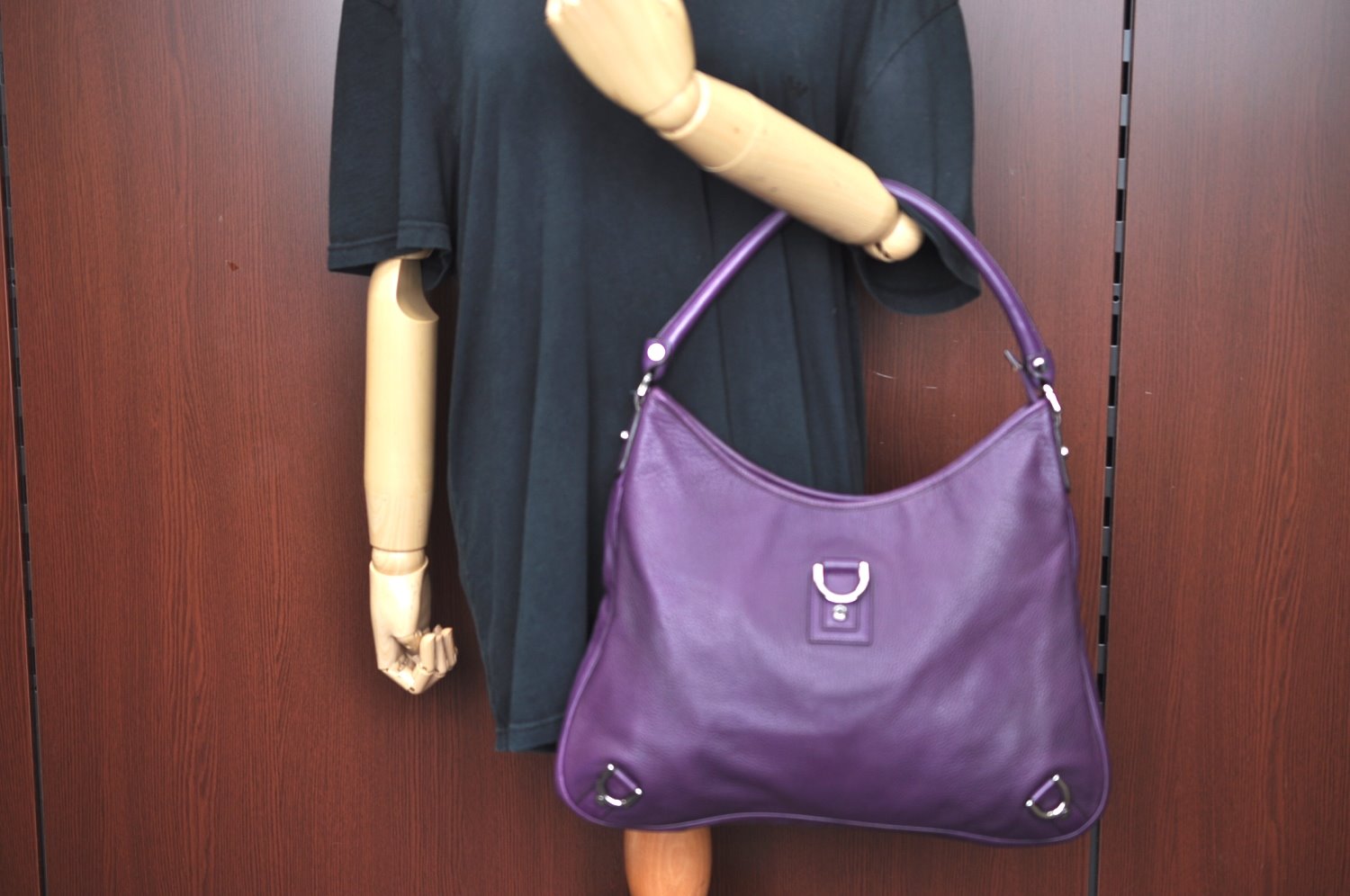 Authentic GUCCI Abbey Shoulder Hand Bag Leather 268636 Purple K4531