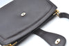 Authentic GUCCI Shoulder Cross Body Bag GG Leather Purse Brown K4533