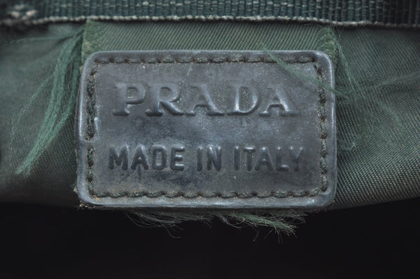 Authentic PRADA Nylon Tessuto Pouch Purse Green K4534