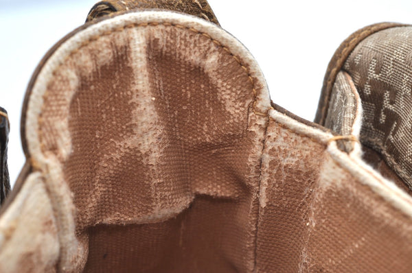 Authentic GUCCI Shoulder Cross Body Bag Purse Canvas Leather Brown K4547