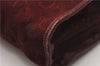 Authentic CELINE C Horse Carriage Clutch Hand Bag Canvas Leather Bordeaux K4569