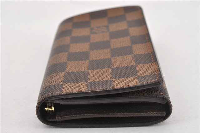 Authentic Louis Vuitton Damier Portefeuille Tresor Wallet Purse N61736 LV K4572