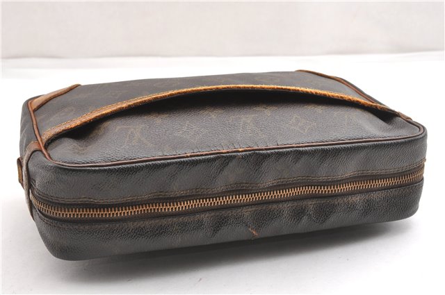 Authentic Louis Vuitton Monogram Compiegne 28 Clutch Hand Bag M51845 Junk K4575