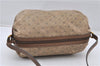 Authentic GUCCI Rigate Line Shoulder Bag Purse PVC Leather Brown Junk K4583