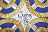 Authentic HERMES Carre 90 Scarf "Eperon d'or" Silk Blue K4584