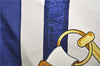 Authentic HERMES Carre 90 Scarf "Eperon d'or" Silk Blue K4584