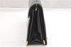 Authentic Christian Dior 2Way Shoulder Clutch Bag Purse Leather Black CD K4589