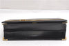 Authentic Christian Dior 2Way Shoulder Clutch Bag Purse Leather Black CD K4589