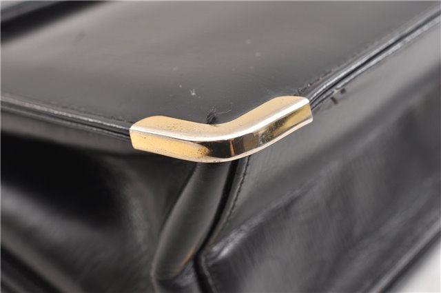 Authentic Christian Dior 2Way Shoulder Clutch Bag Purse Leather Black CD K4589