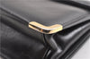 Authentic Christian Dior 2Way Shoulder Clutch Bag Purse Leather Black CD K4589