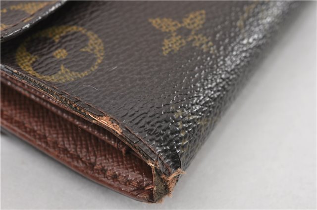 Authentic Louis Vuitton Monogram M61652 Porte Monnaie Billet Carte Credit K4591