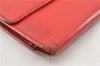 Auth Louis Vuitton Epi Porte Tresor International Wallet Red M63387 LV K4592