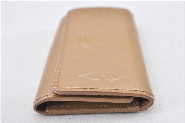 Auth Louis Vuitton Vernis Multicles 4 Four Hooks Key Case Beige M91358 LV K4595