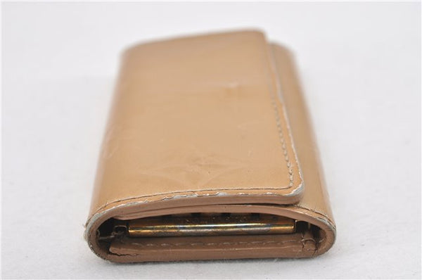 Auth Louis Vuitton Vernis Multicles 4 Four Hooks Key Case Beige M91358 LV K4595