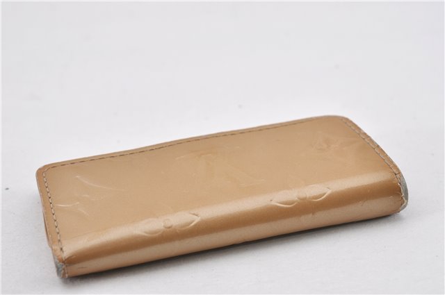 Auth Louis Vuitton Vernis Multicles 4 Four Hooks Key Case Beige M91358 LV K4595