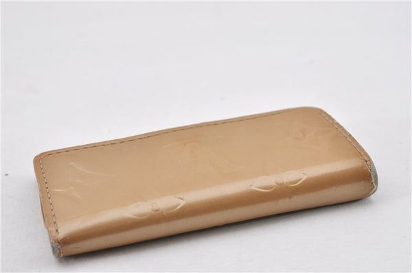 Auth Louis Vuitton Vernis Multicles 4 Four Hooks Key Case Beige M91358 LV K4595