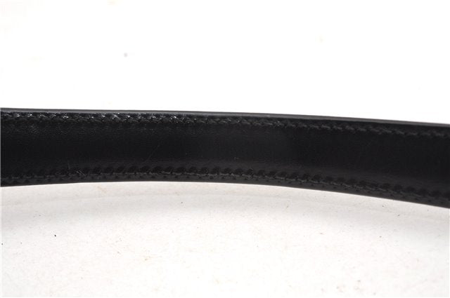 Authentic GUCCI Vintage Shoulder Hand Bag Nylon Leather 0000602 Black  K4599