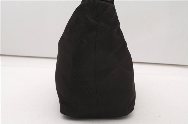 Authentic GUCCI Bamboo Shoulder Hand Bag Purse Nylon Enamel 0000531 Brown K4600