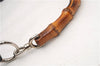 Authentic GUCCI Bamboo Shoulder Hand Bag Purse Nylon Enamel 0000531 Brown K4600