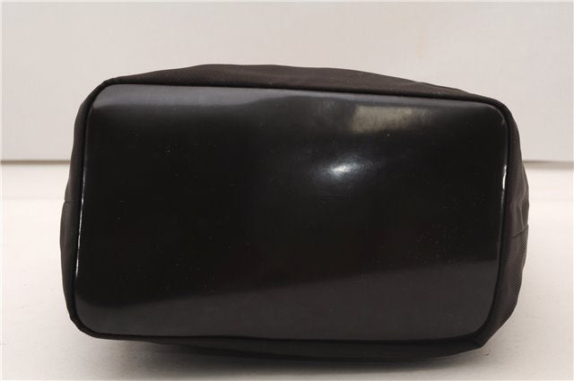 Authentic GUCCI Bamboo Shoulder Hand Bag Purse Nylon Enamel 0000531 Brown K4600