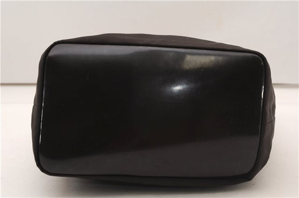 Authentic GUCCI Bamboo Shoulder Hand Bag Purse Nylon Enamel 0000531 Brown K4600