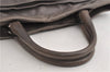 Authentic PRADA Vintage Leather Nappa Shoulder Tote Bag Purse Gray K4602