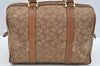 Authentic CELINE C Horse Carriage Hand Boston Bag PVC Leather Beige K4603