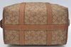 Authentic CELINE C Horse Carriage Hand Boston Bag PVC Leather Beige K4603
