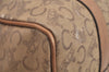 Authentic CELINE C Horse Carriage Hand Boston Bag PVC Leather Beige K4603