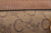 Authentic CELINE C Horse Carriage Hand Boston Bag PVC Leather Beige K4603
