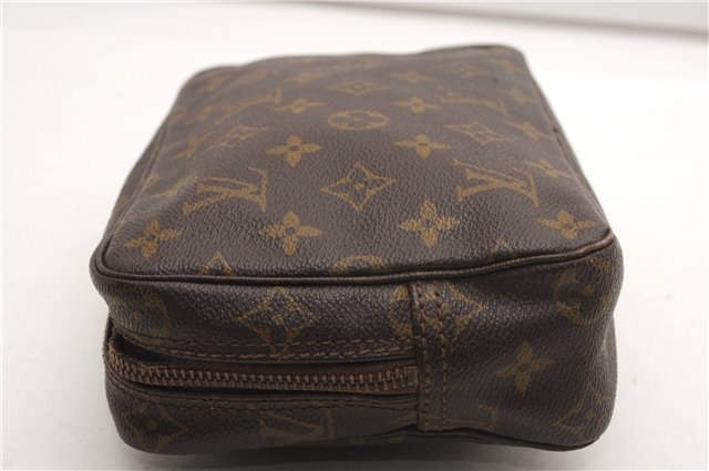 Auth Louis Vuitton Monogram Trousse Toilette 23 Clutch Hand Bag Old Model K4614