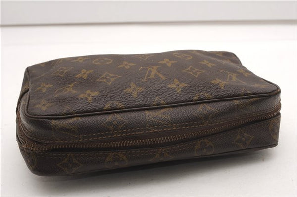 Auth Louis Vuitton Monogram Trousse Toilette 23 Clutch Hand Bag Old Model K4614