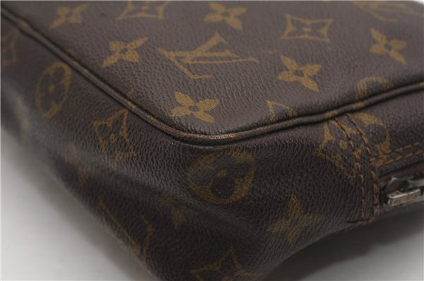 Auth Louis Vuitton Monogram Trousse Toilette 23 Clutch Hand Bag Old Model K4614