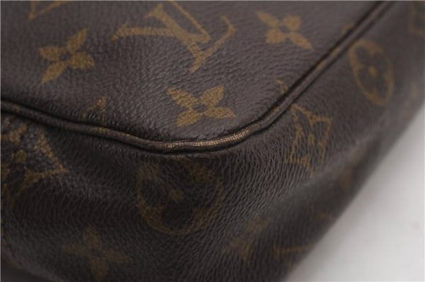 Auth Louis Vuitton Monogram Trousse Toilette 23 Clutch Hand Bag Old Model K4614