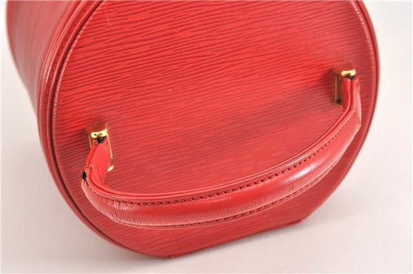 Authentic Louis Vuitton Epi Cannes Red Cosmetic Hand Bag M48037 LV Junk K4616