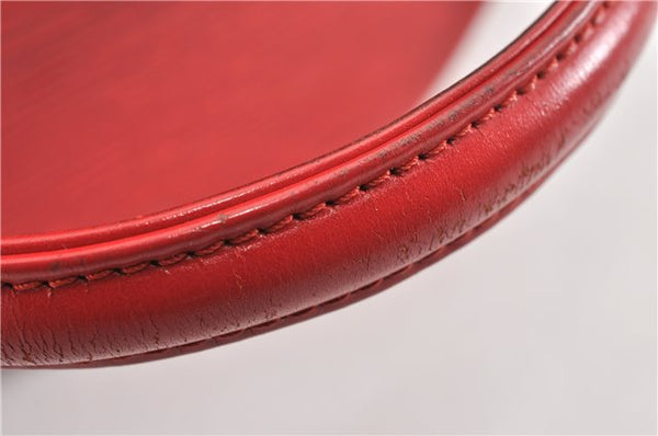 Authentic Louis Vuitton Epi Cannes Red Cosmetic Hand Bag M48037 LV Junk K4616