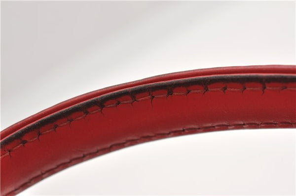 Authentic Louis Vuitton Epi Cannes Red Cosmetic Hand Bag M48037 LV Junk K4616