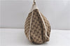 Authentic GUCCI Abbey Shoulder Tote Bag GG Canvas Leather 189833 Brown K4623