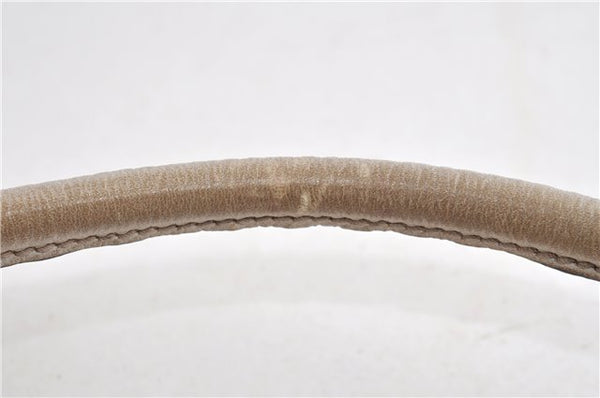 Authentic GUCCI Abbey Shoulder Tote Bag GG Canvas Leather 189833 Brown K4623