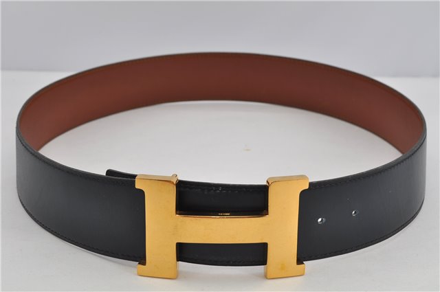 Authentic HERMES Large Constance Leather Belt Size 75cm 29.5