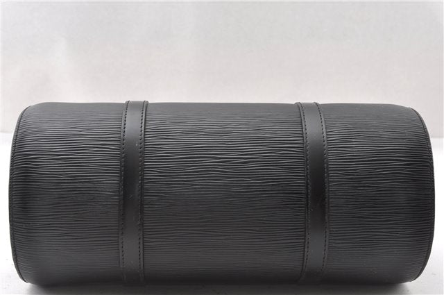 Authentic Louis Vuitton Epi Soufflot Hand Bag Black M52222 LV K4647