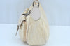 Authentic Christian Dior Trotter Shoulder Hand Bag Nylon Leather White K4651