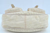 Authentic Christian Dior Trotter Shoulder Hand Bag Nylon Leather White K4651