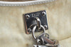 Authentic Christian Dior Trotter Shoulder Hand Bag Nylon Leather White K4651