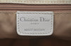 Authentic Christian Dior Trotter Shoulder Hand Bag Nylon Leather White K4651