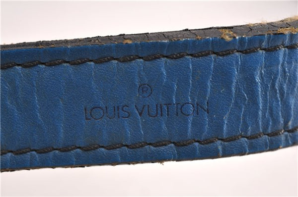 Authentic Louis Vuitton Epi Petit Noe Shoulder Drawstring Bag M44105 Blue K4659