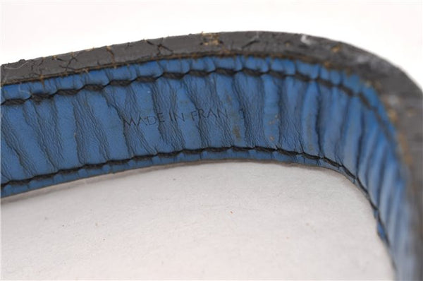 Authentic Louis Vuitton Epi Petit Noe Shoulder Drawstring Bag M44105 Blue K4659