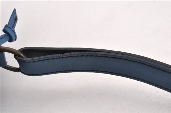 Authentic Louis Vuitton Epi Petit Noe Shoulder Drawstring Bag M44105 Blue K4659